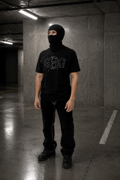 CAMISETA NEGRA GBC REFLECTIVE RIHESTONES