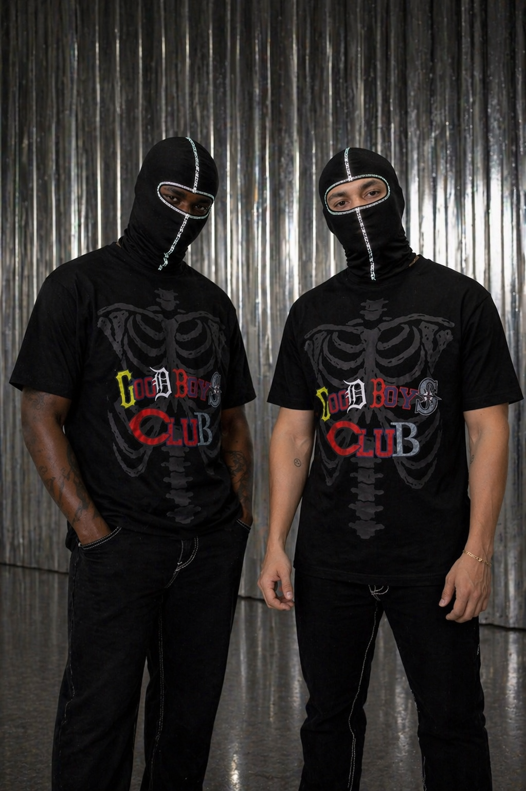 CAMISETA NEGRA GBC SKELETTON DESGASTADO