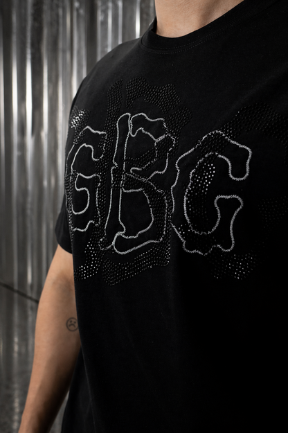 CAMISETA NEGRA GBC REFLECTIVE RIHESTONES