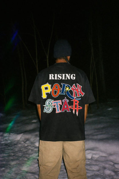 CAMISETA NEGRA RISING PXRN STAR