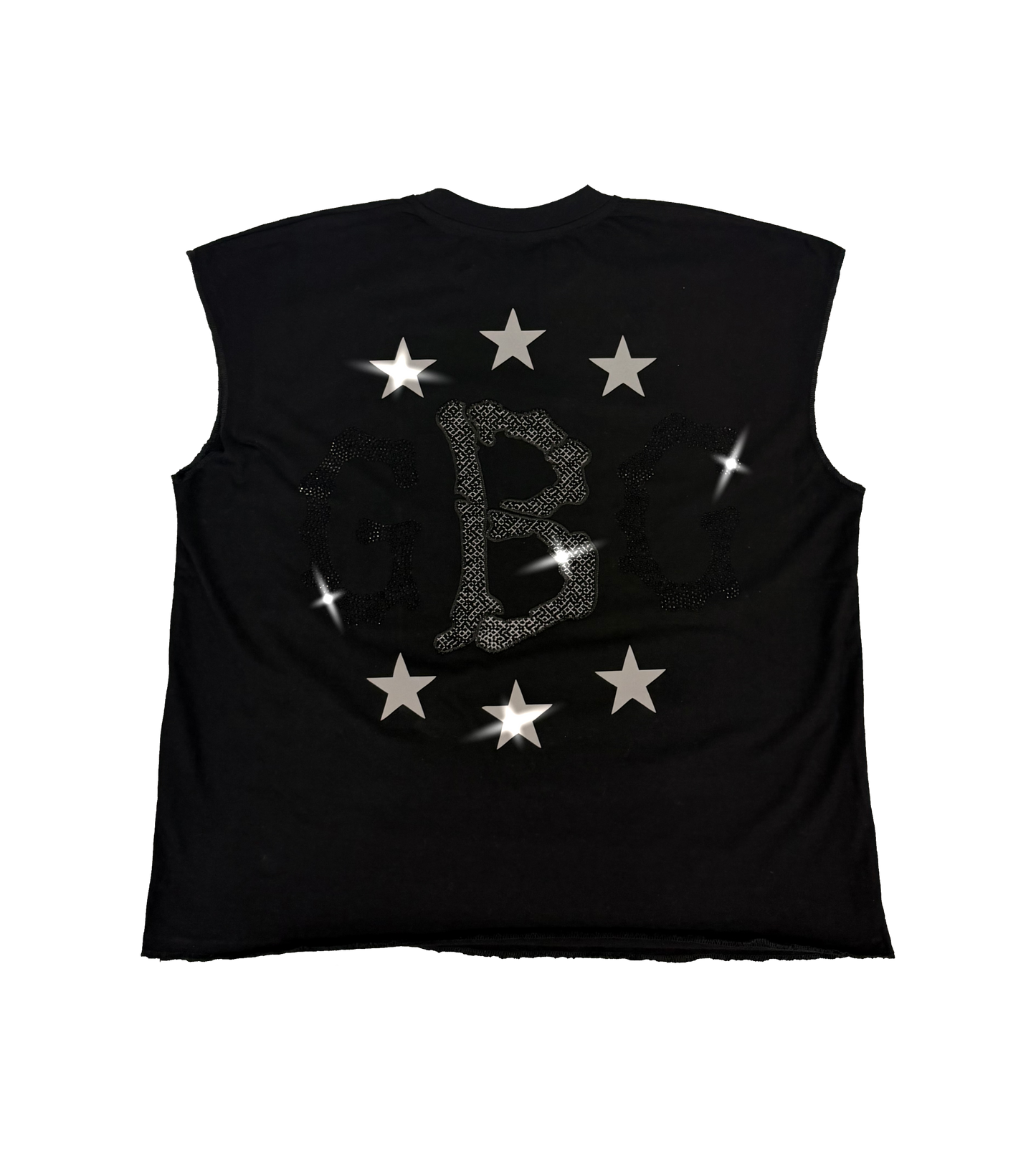 CAMISETA BLACK SLEEVE LESS GB STAR CLUB