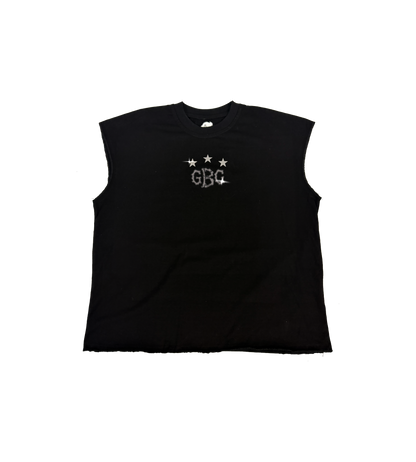 CAMISETA BLACK SLEEVE LESS GB STAR CLUB
