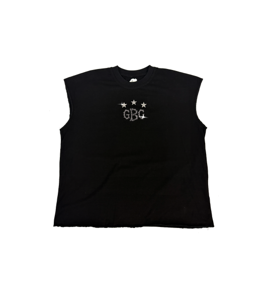 CAMISETA BLACK SLEEVE LESS GB STAR CLUB